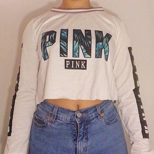 PINK CROPPED PULLOVER